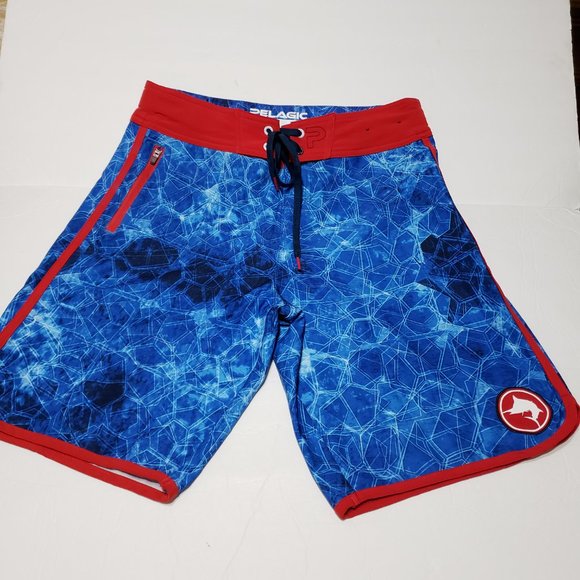 Pelagic Swim Trunks Board Shorts Stretch Pockets Size Youth 29 Men's Shorts - Picture 6 of 6